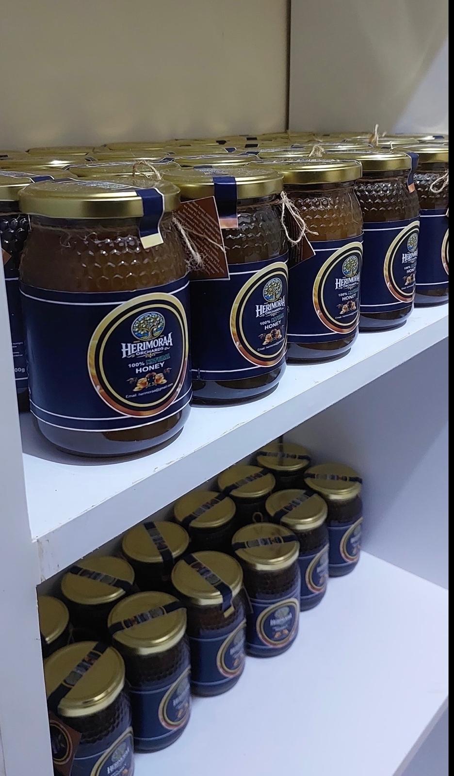 HeriMoraa honey shelf display